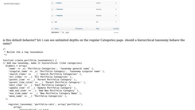 Wordpress: Edit tags page for hierarchical taxonomy doesn't show taxonomies at all depths смотреть онлайн