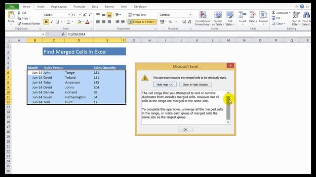 Excel Tip How To Find Merged Cells In Excel смотреть онлайн