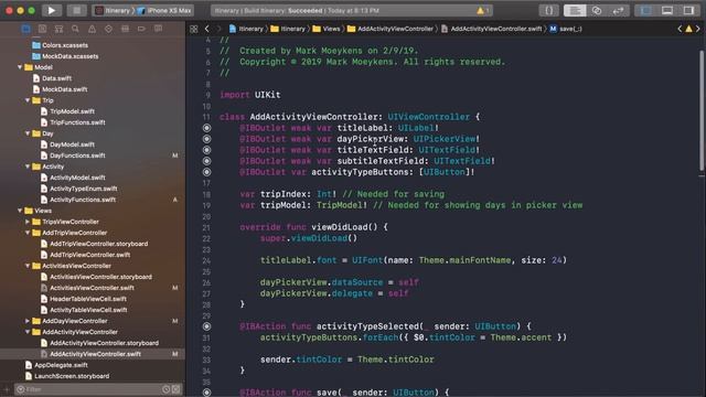 Saving Activities for Days - Part 37 - Itinerary App (iOS, Xcode 10, Swift 4) смотреть онлайн