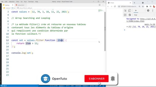5- Recherche et boucles (tableau JavaScript): filter, indexOf, find, forEach смотреть онлайн