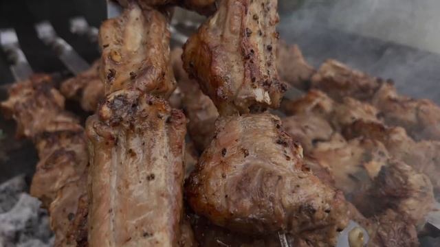 ШАШЛЫК в КАЗАНЕ с ПЕЧЁНЫМИ ОВОЩАМИ. Моё Мнение ENG SUB #шашлык #казан #рецепт #блюдо смотреть онлайн