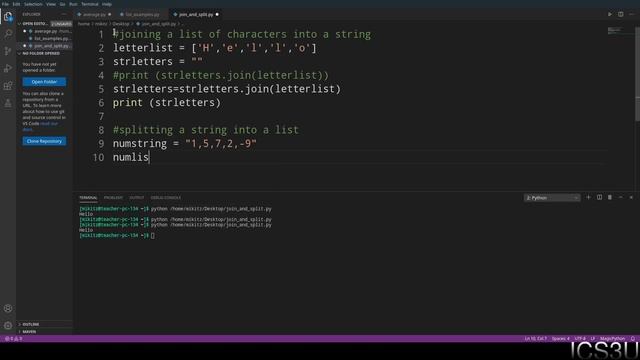 ICS3U Python: Joining and Splitting Strings смотреть онлайн
