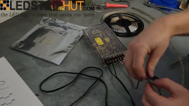 How to install Flexible Light strip.Connect flex led strip lights to power supply. смотреть онлайн