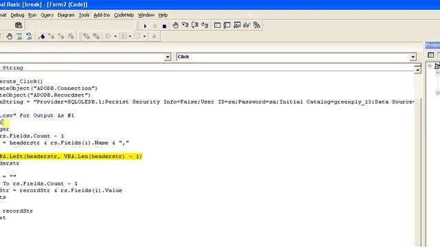 How to Create CSV from a database table using ADODB in VB6. смотреть онлайн
