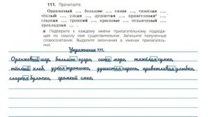 Упражнение 111 на странице 65. Русский язык (Канакина) 3 класс. Часть 2.