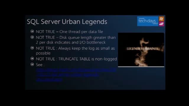 [TechDays 2012] Le Top 10 des Best Practices pour SQL Server смотреть онлайн