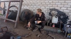 ПЕРЕДНЯЯ ТОРМОЗНАЯ ОСЬ ТРАКТОРНОГО ПРИЦЕПА 2ПТС4. ВАДОС ДЕЛАЕТ ВЕЩИ. РЕССТАВРАЦИЯ С МЕТАЛЛОЛОМА