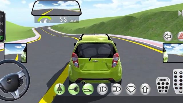Chevrolet SPARK LS CVT 1SB 2014 model car driving on the river bank смотреть онлайн