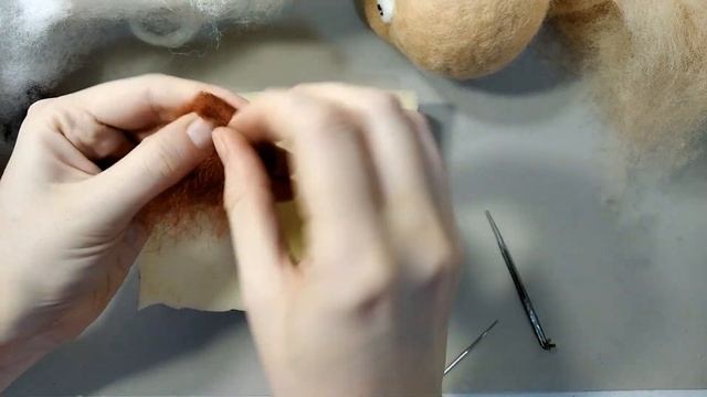 Валяние из шерсти. Как свалять быка - шар из шерсти. смотреть онлайн