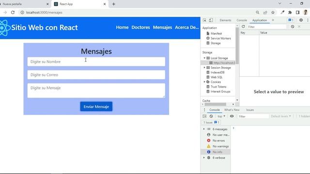 Sitio React (12 : LocalStorage) смотреть онлайн