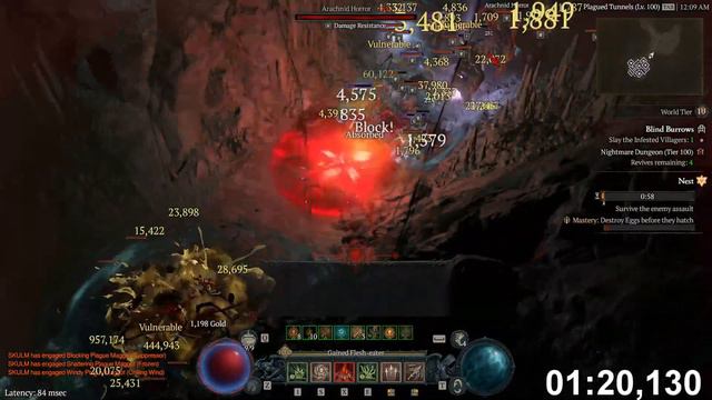 [S3] Necro 144 sec FULL TIER 100 NMD Speed Clear | Diablo 4 Necromancer Build Season 3 #skulm смотреть онлайн