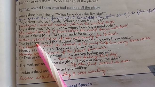 Class -6| ACE English Grammar and composition| Solved exercises of Direct and Indirect speech 🔥 смотреть онлайн