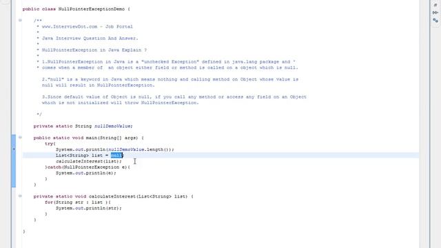 What is NullPointerException In Java Core Java Interview Question And Answer смотреть онлайн