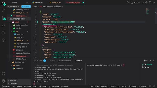 How to Create a Flask + React Project | Python Backend + React Frontend смотреть онлайн