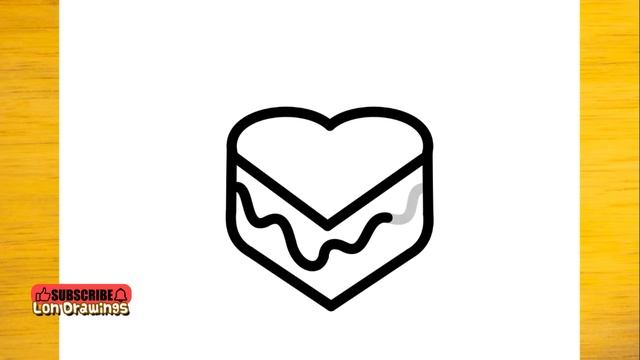 HOW TO DRAW A KAWAII HEART CAKE смотреть онлайн