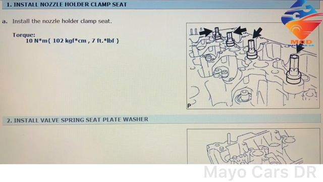 1VD-FTV V8 4.5L Cylinder Head components Parts Repair Manual смотреть онлайн
