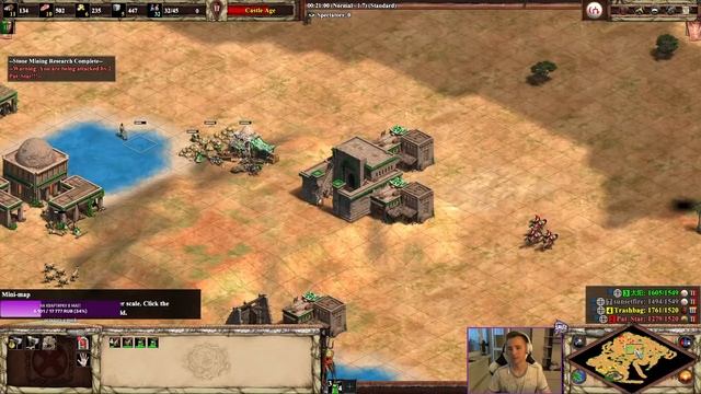 МАЙНИМ ЗОЛОТО В Age of Empires 2 | TG с Винчом и sunsetfire смотреть онлайн