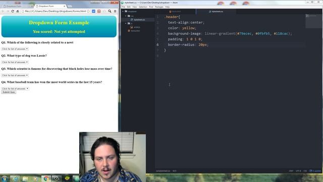 Programming HTML Form Dropdown Menu with Javascript and CSS смотреть онлайн