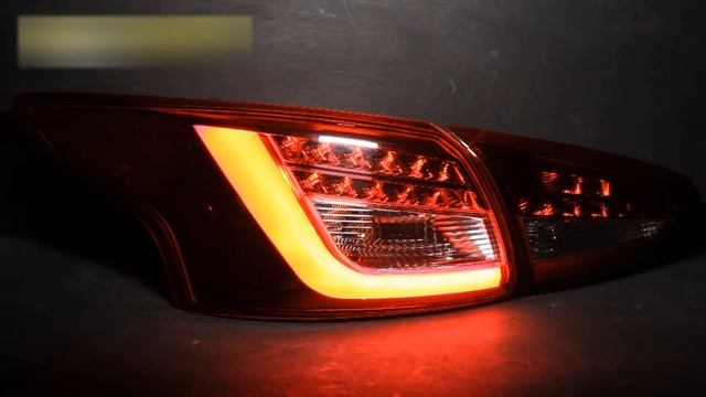 Задние фонари Ford Focus 3 '10 седан, светодиодные, красные/прозрачные смотреть онлайн