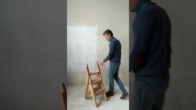 Раскладная стремянка стул созданная на курсах столяра в качестве выпускной работы смотреть онлайн