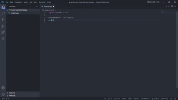 Random number generator, using Python (Tutorial, by C#)