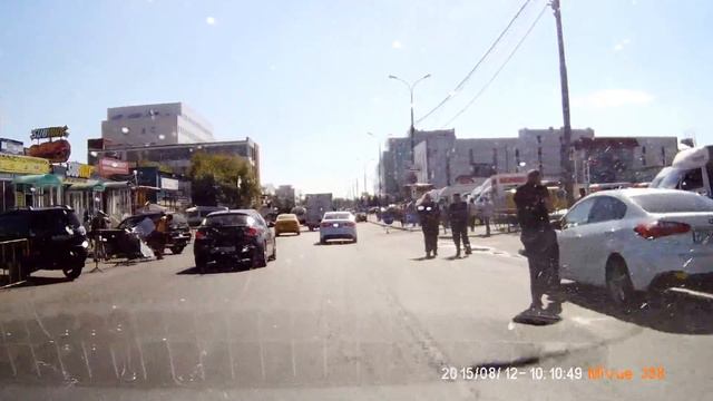 Знак противоречит разметке. 1-й Южнопортовый проезд. смотреть онлайн