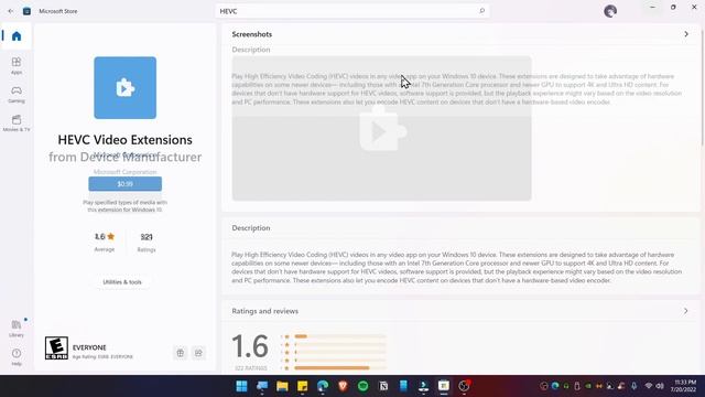 HEVC Video Extensions Free Download Windows 11 смотреть онлайн