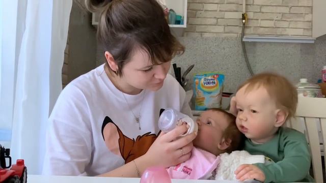 Утро с реборном Лиамом и Евой