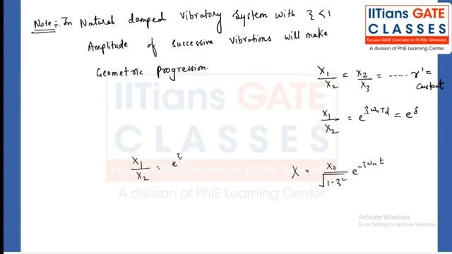L2 Damped Free Vibration- Mechanical Vibration | GATE Mechanical Engineering Lectures | GATE ME