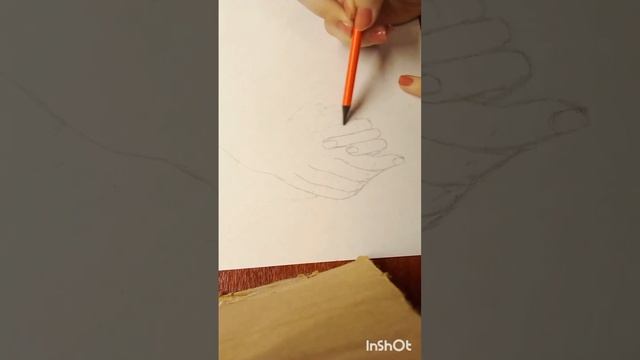 как легко нарисовать две руки вместе. смотреть онлайн