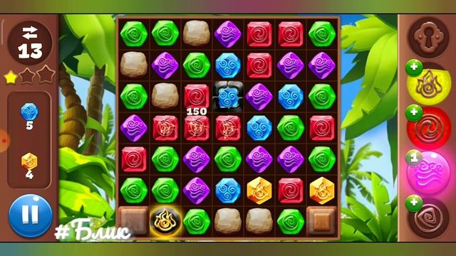 #Блик ✨ Прохождение игры ✨ Планета самоцветов ✨ три в ряд ✨ 175 уровень смотреть онлайн