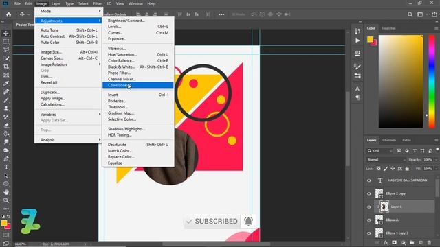 Color Shape Simple Poster ala Zeka Design - Tutorial Photoshop CC 2019 смотреть онлайн