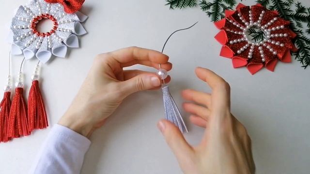 ? Новогодние игрушки из фоамирана ? Рождественский веночек своими руками смотреть онлайн