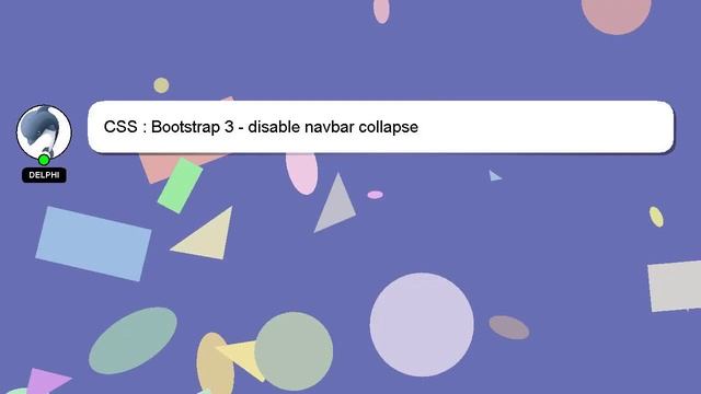 CSS : Bootstrap 3 - disable navbar collapse смотреть онлайн