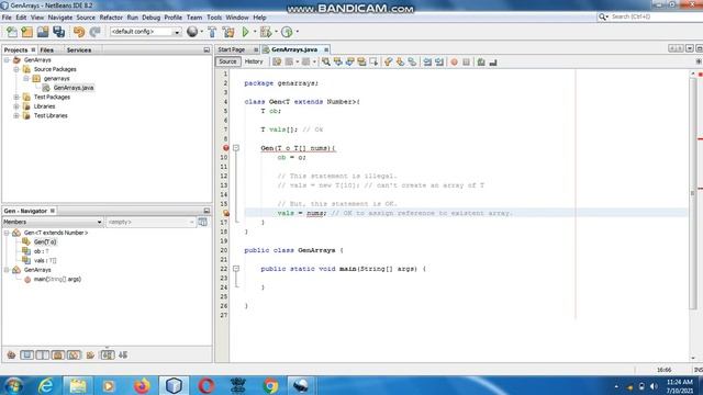 Java the complete Reference Ninth Edition (Chapter 14) Example (16) Generic Array Restrictions смотреть онлайн