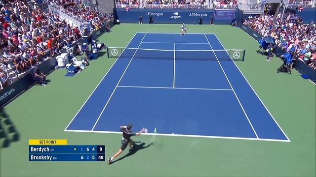 Tomas Berdych Vs. Jenson Brooksby | US Open 2019 R1 Highlights
