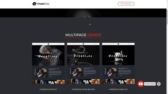 Chobighor - Creative Photography WordPress Theme смотреть онлайн
