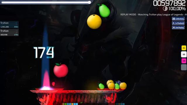 osu!catch | League of Legends - Hanami ON THE RIFT (PV ver.) [Absolute Zero's Platter] (FC 100%) смотреть онлайн
