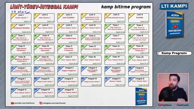 Limit Türev İntegral Kampı BAŞLIYOR ! (Kamp Kitabı, Kamp Bitirme Programı Ve Bilgilendirme)