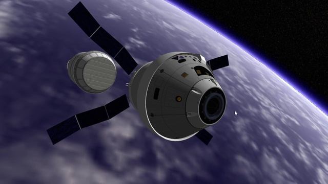 Aether Space Simulation of a NASA's Orion capsule separation in LEO смотреть онлайн