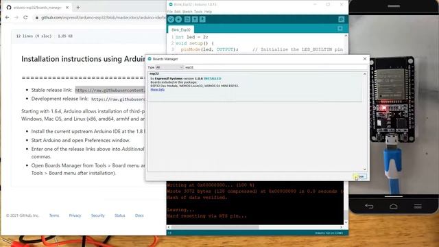 Cài đặt board ESP32 trên Arduino IDE và điều khiển nhấp nháy LED | Install ESP32 on Arduino IDE смотреть онлайн