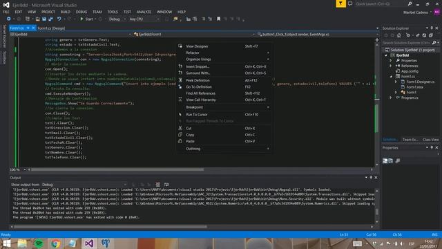 Insertar Datos en PostgreSQL mediante c# смотреть онлайн