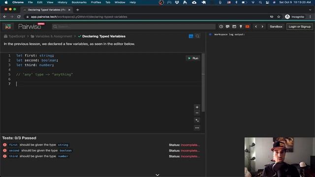 Learn About Declaring Variables in TypeScript смотреть онлайн