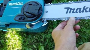 Аккумуляторная цепная  пила Makita DUC353Z (Макита). 12082023. Подготовка и испытание.