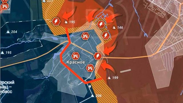 Продвижение в районе Артёмовска (село Красное) к исходу 29 февраля 2024 года (карта) смотреть онлайн