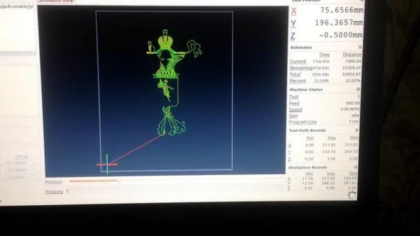Пример работы симулятора g-кодов