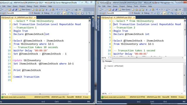 SQL Server lost update problem in arabic смотреть онлайн