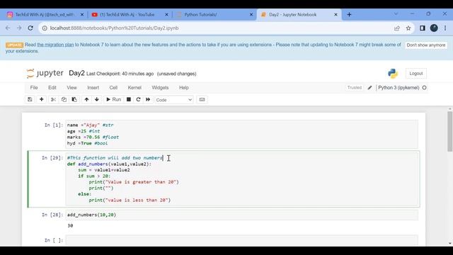 Indentations and Comments in Python || In Telugu || TechEd With Aj смотреть онлайн