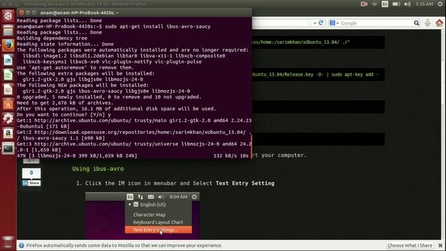 Installing Avro Keyboard in Ubuntu 14.04 смотреть онлайн