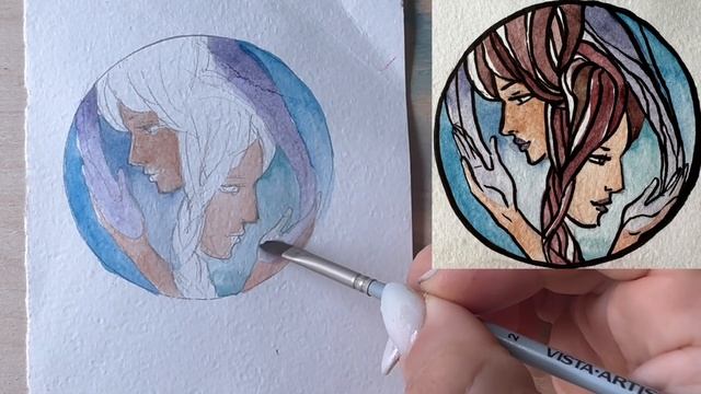 ♎️ ✨ВЕСЫ ✨♎️ КАК НАРИСОВАТЬ ЗНАК ЗОДИАКА ВЕСЫ ♎️ онлайн урок в особенной манере✨ смотреть онлайн